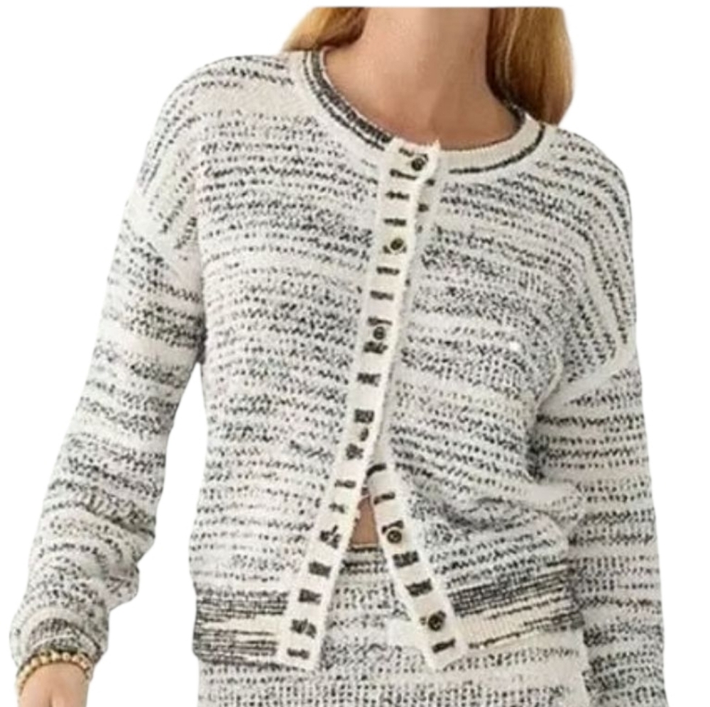 J. Crew Space Dyed textured cardigan - M.       N38